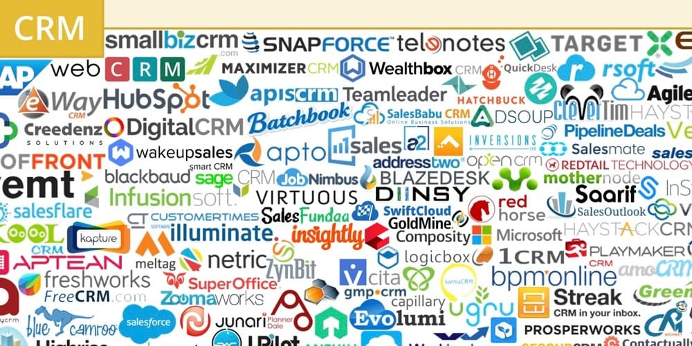 Technology logos for CRM and customer management platforms