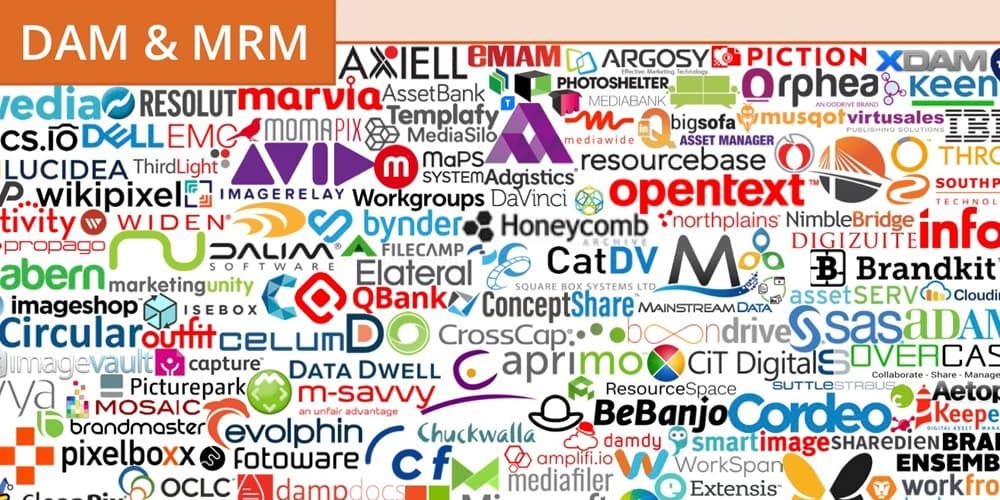 Technology logos for digital asset and marketing resource management
