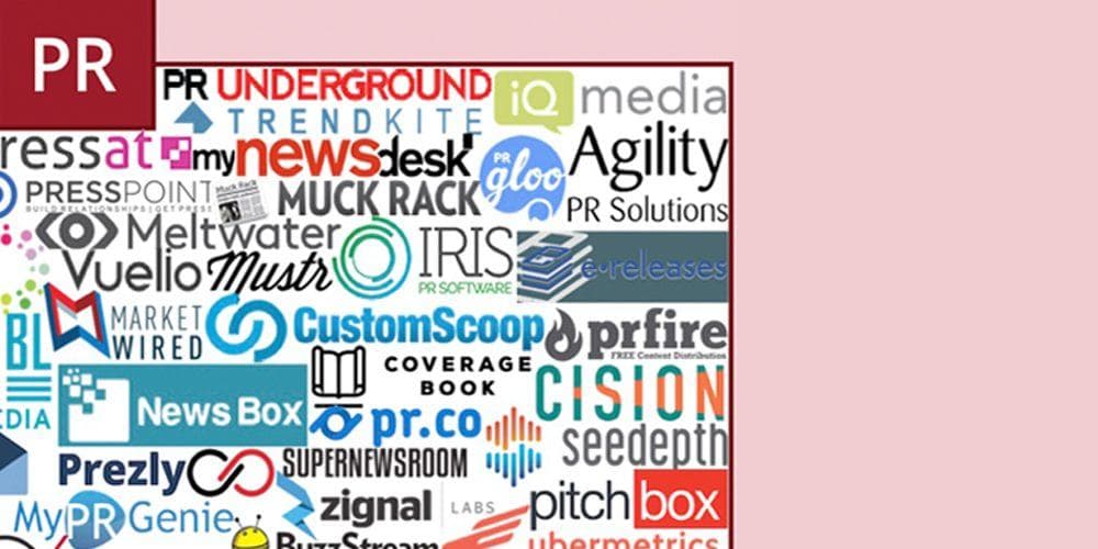 Technology logos for public relations and news distribution tools