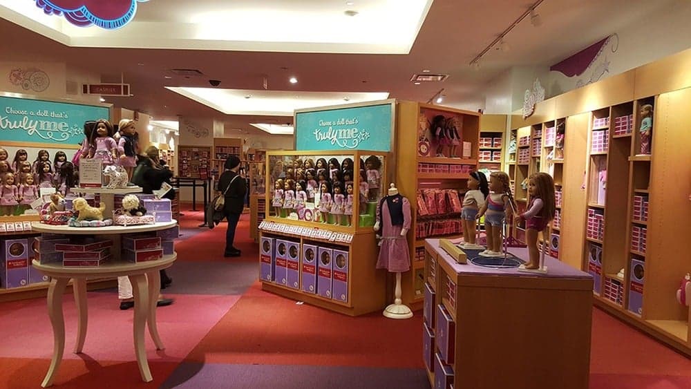 American Girl Place Chicago retail location with merchandise displays