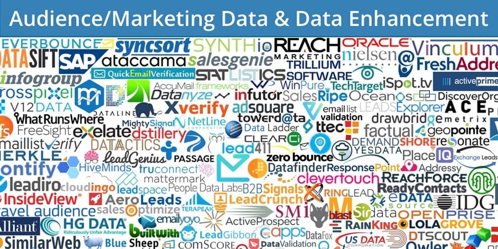 Audience data and data enhancement vendor logos