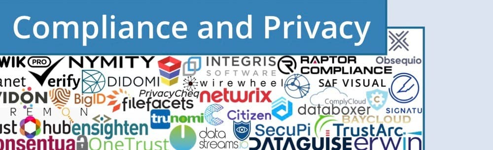 Compliance and Privacy software logos word cloud