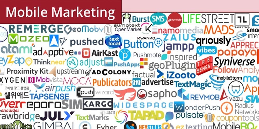 Technology logos for mobile marketing platforms