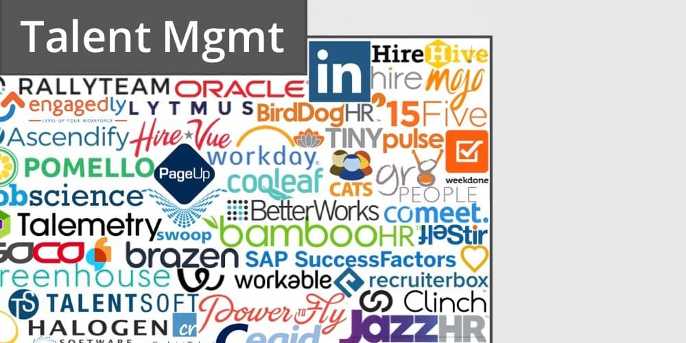 Talent Management software logos word cloud