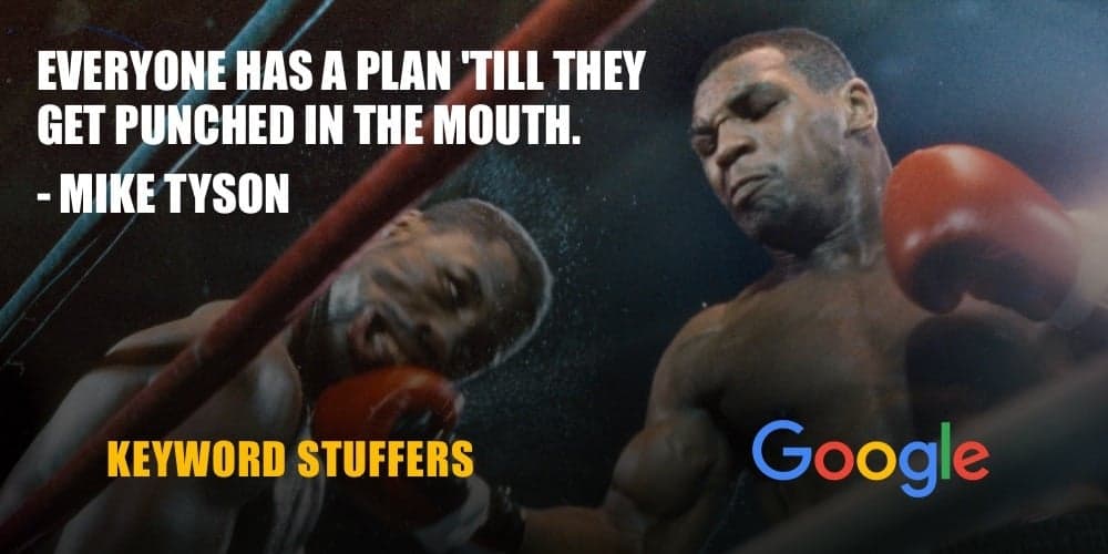 Mike Tyson meme text overlay on boxing match scene