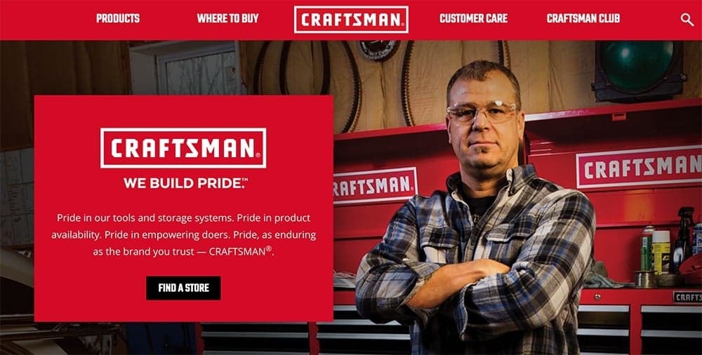 Craftsman tools displayed