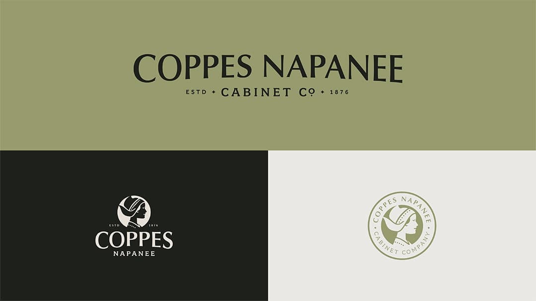 Coppes Napanee logo and cabinet company branding