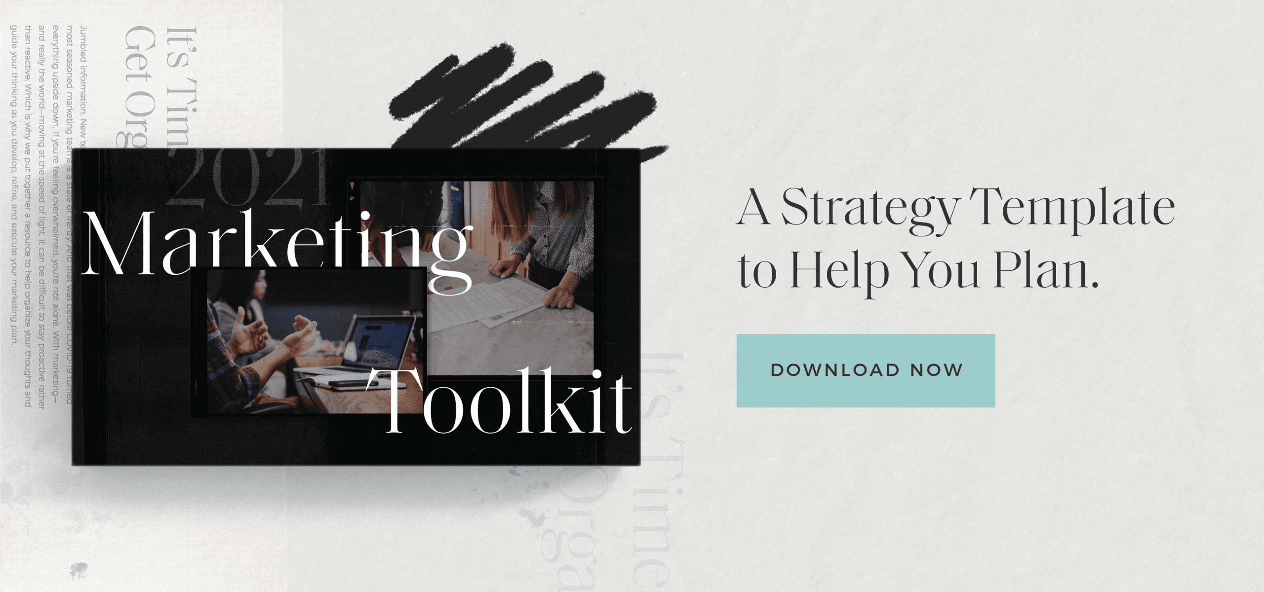 Marketing strategy planning template with navigation options