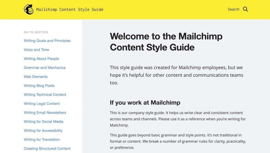 Mailchimp email marketing platform interface screenshot