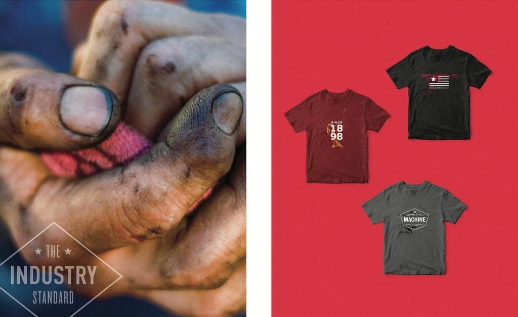 Stant rebrand case study showing brand identity and merchandise