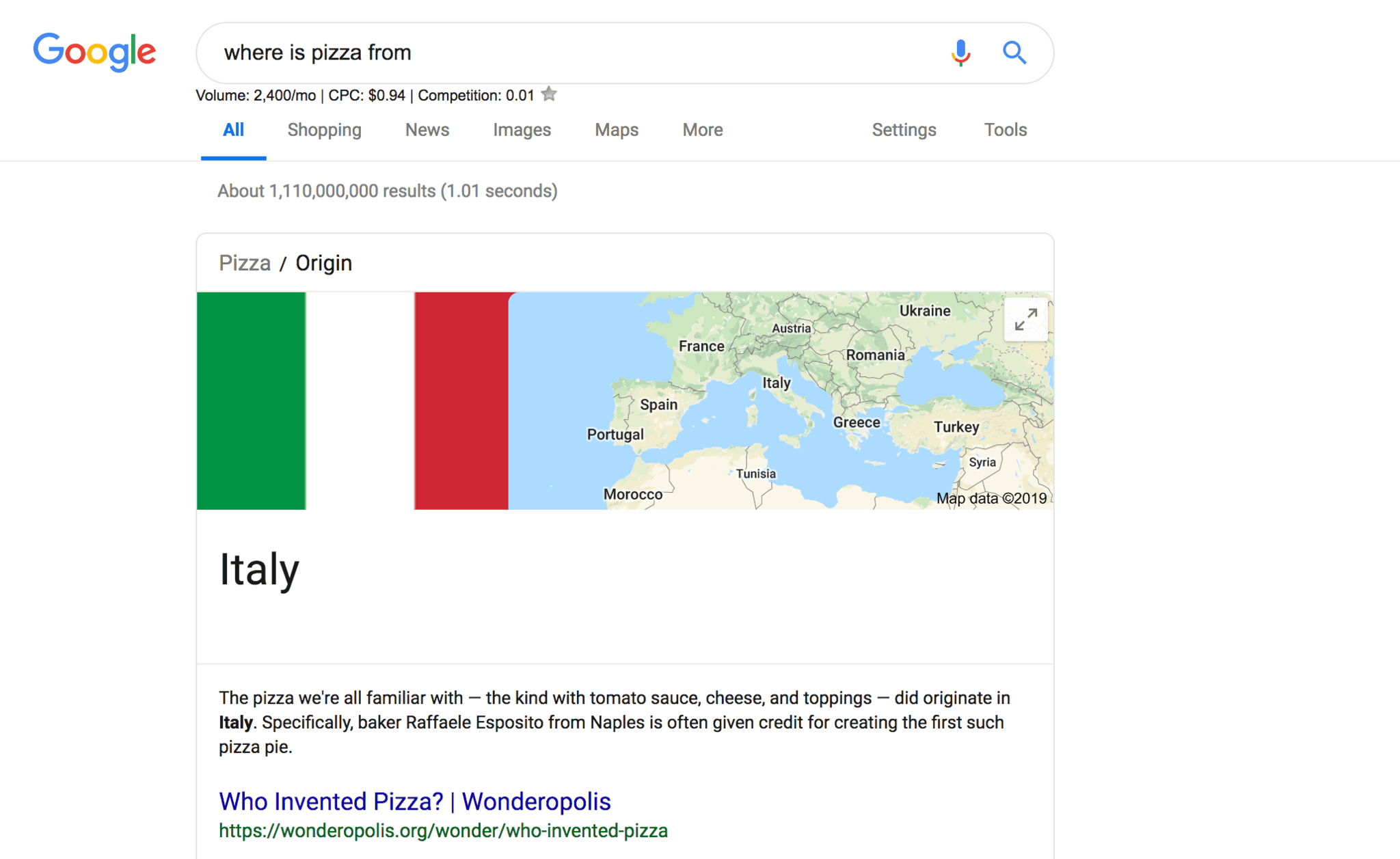 Google search results for cheese dip recipes with top recipe links and thumbnail images