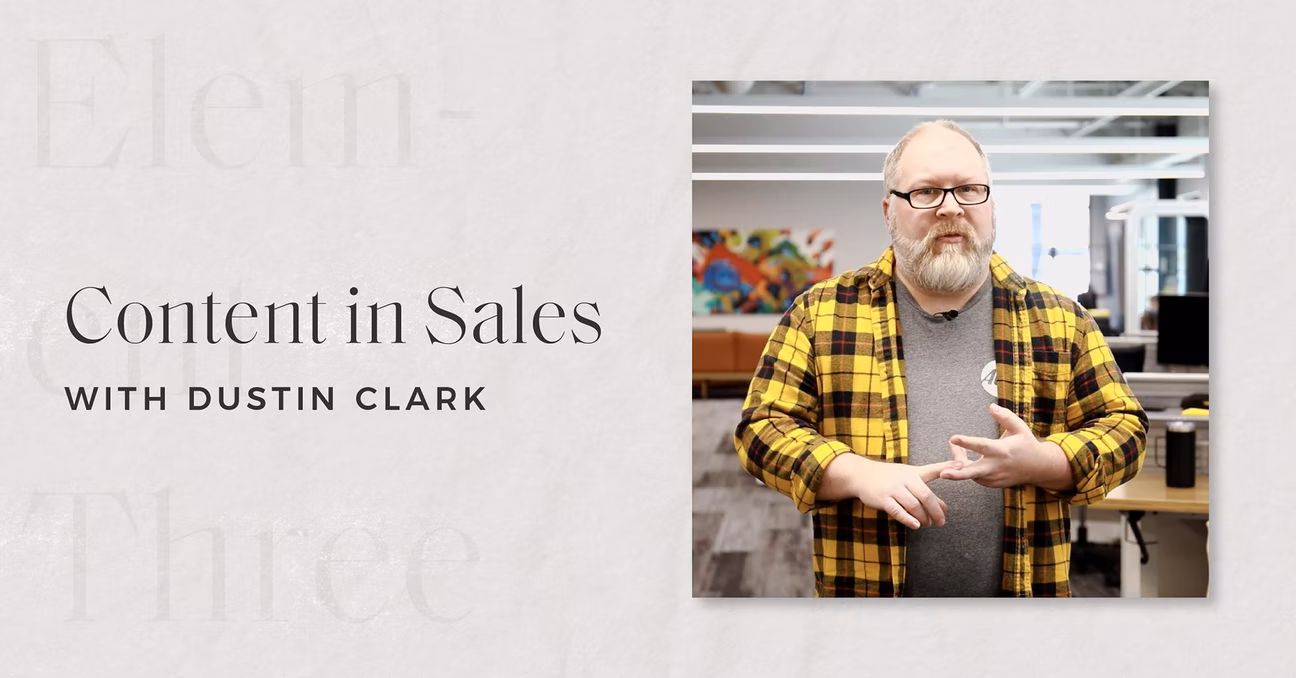The Value of Content in Sales