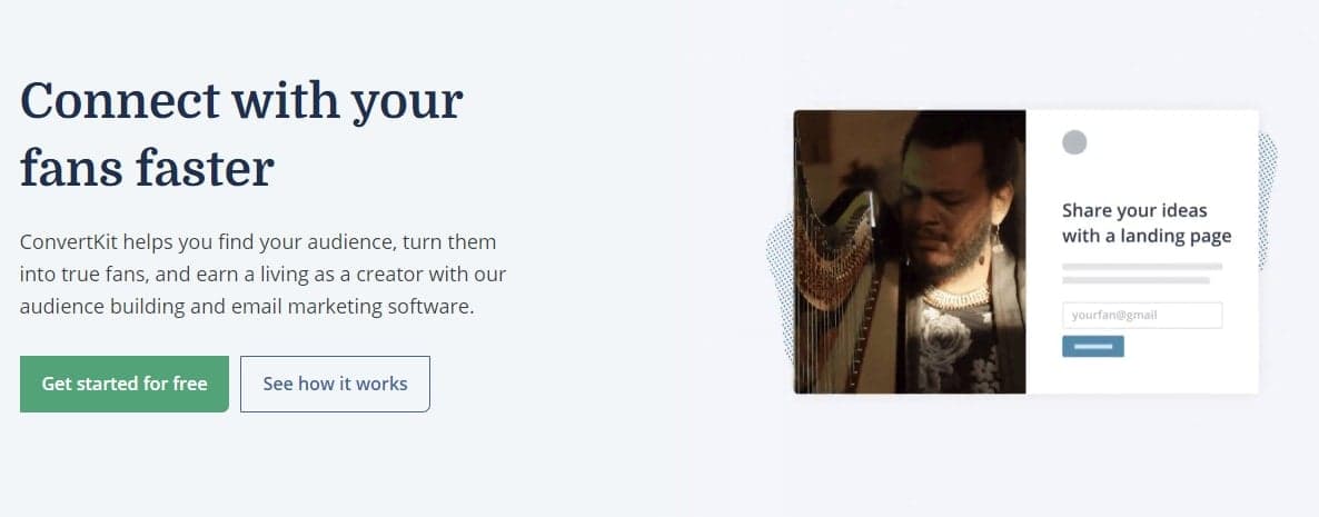ConvertKit email marketing platform banner