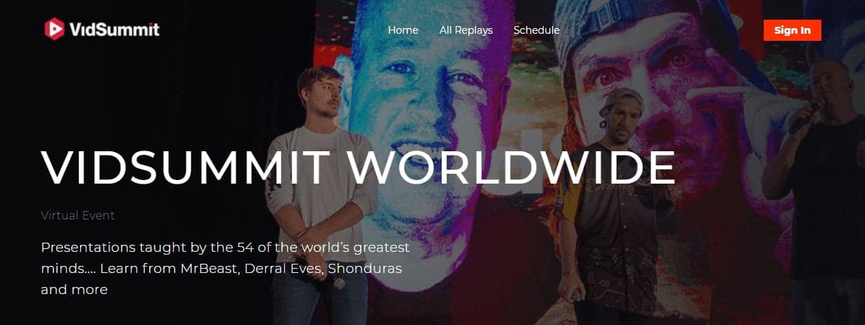 VidSummit video conference promotional banner