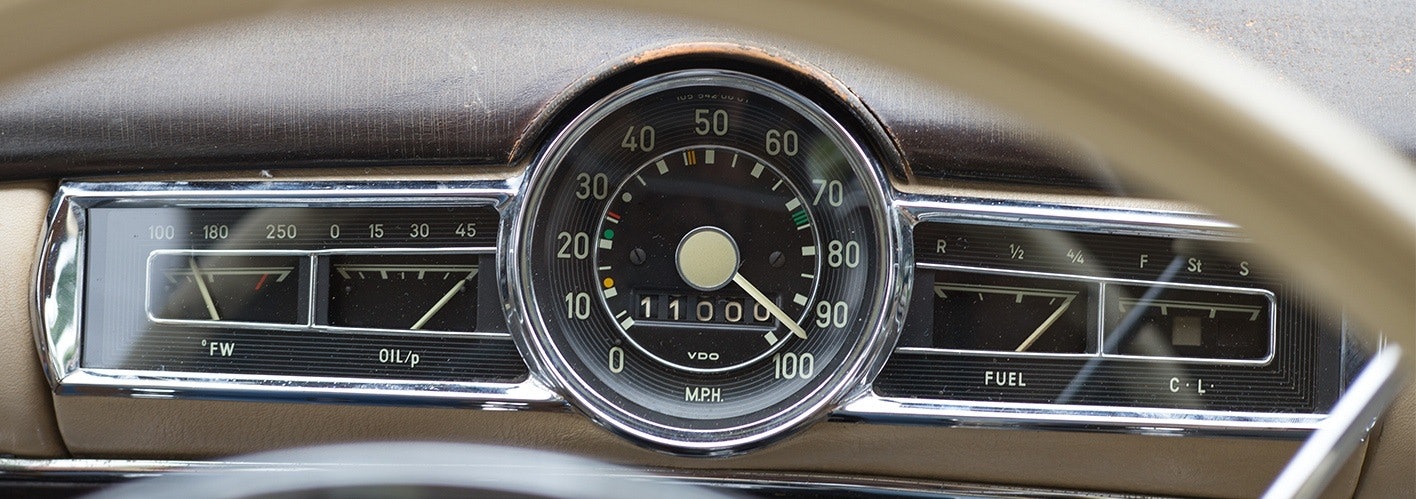 antique car dashboard