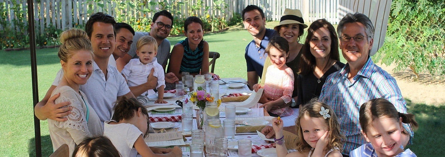 Tiffany's family at lunch table