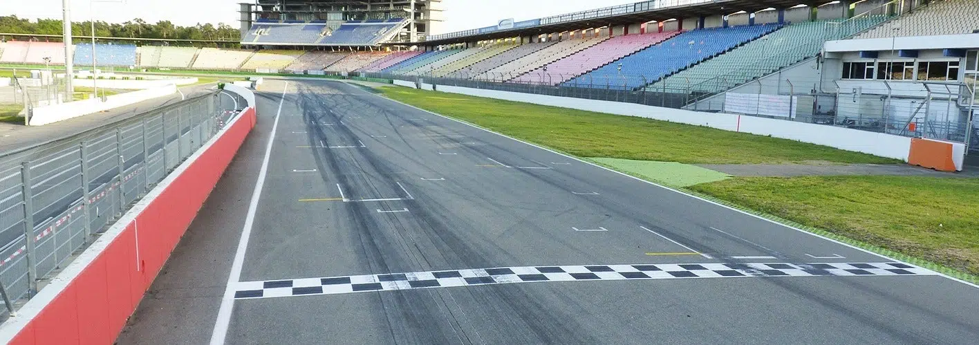 finish line at a race track