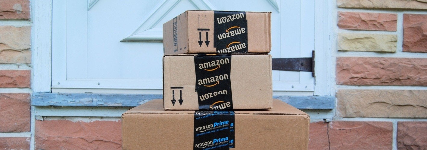 amazon boxes stacked up