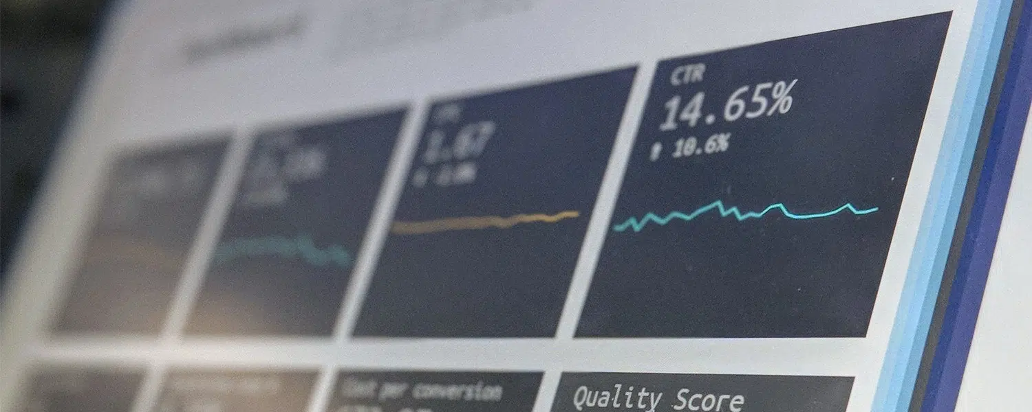 blurred out shot of a marketing dashboard