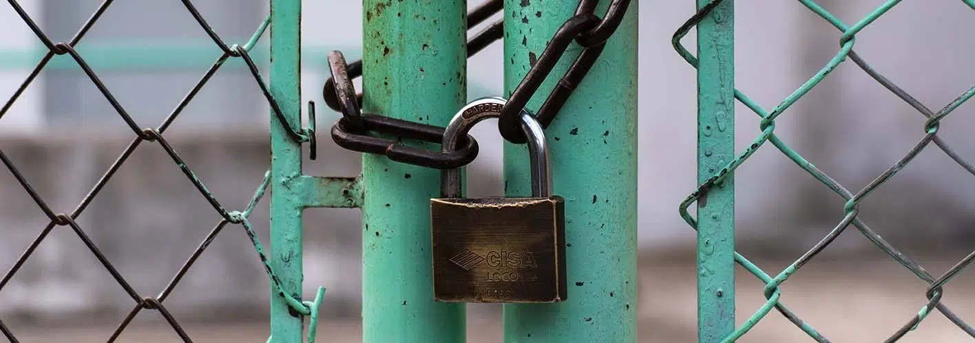 lock securing a gate