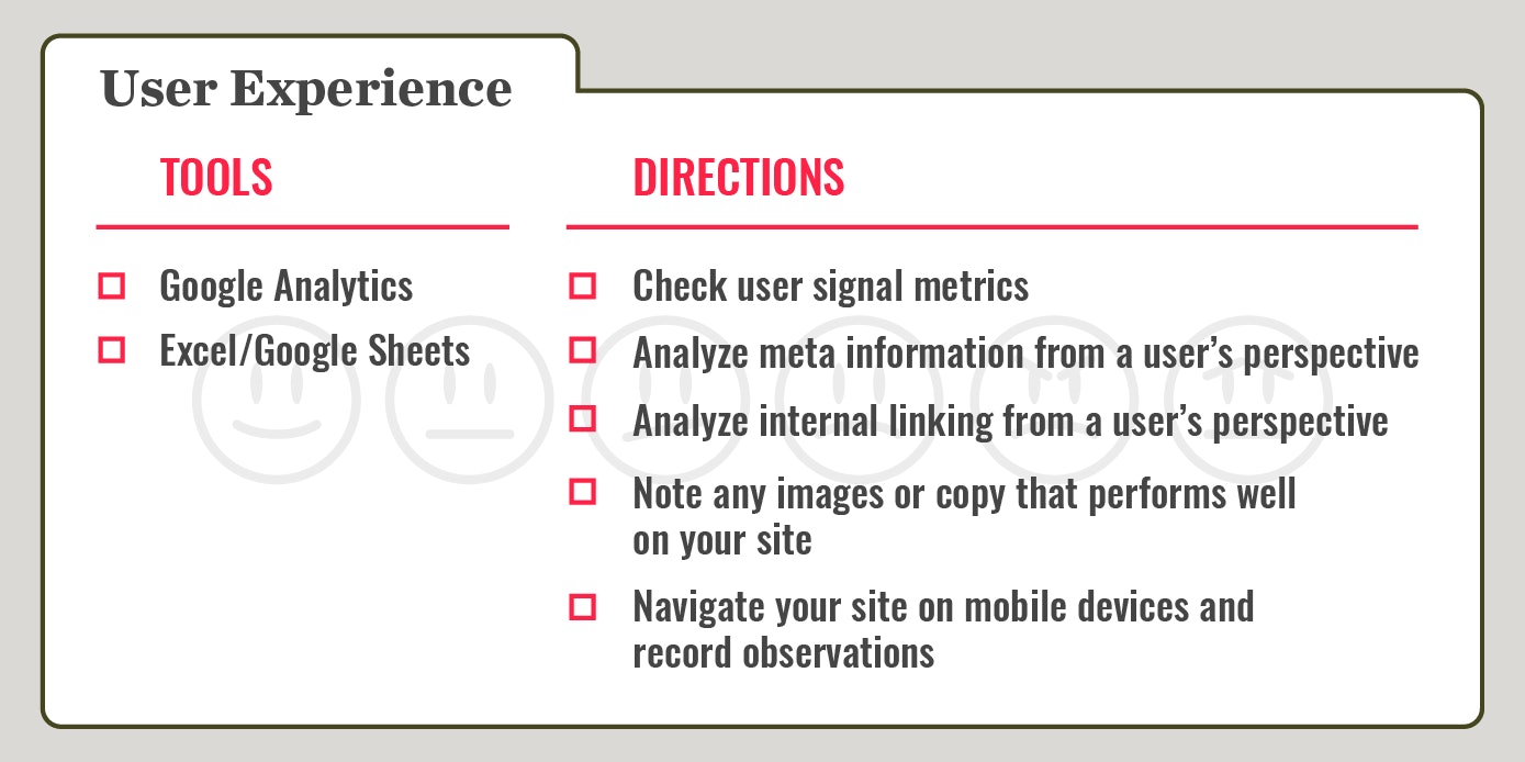 user experience recipe card