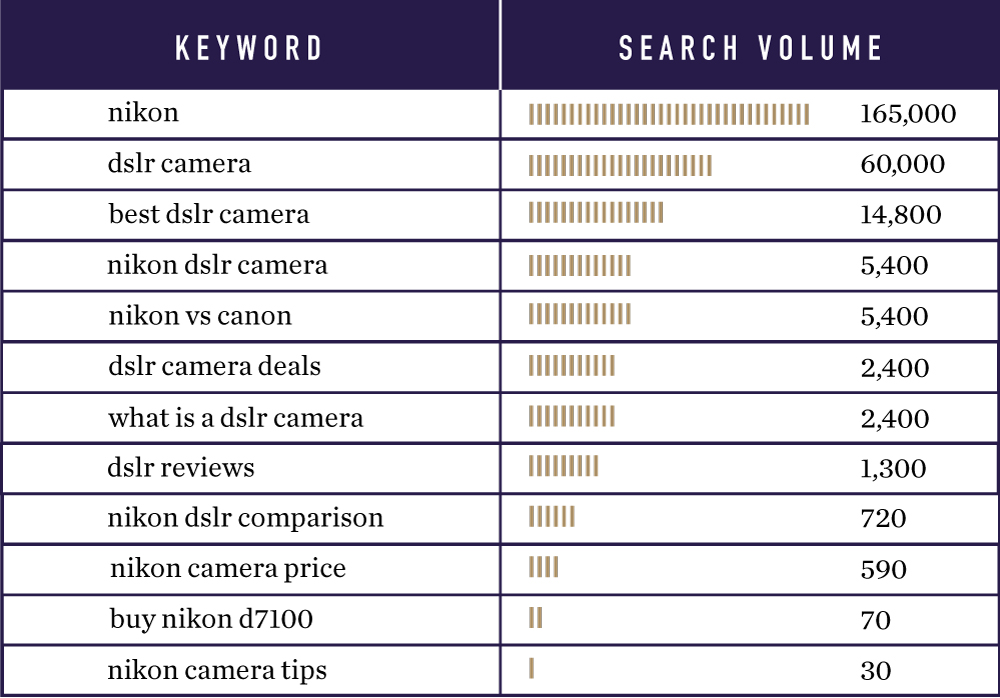 Keyword Search Volume Example