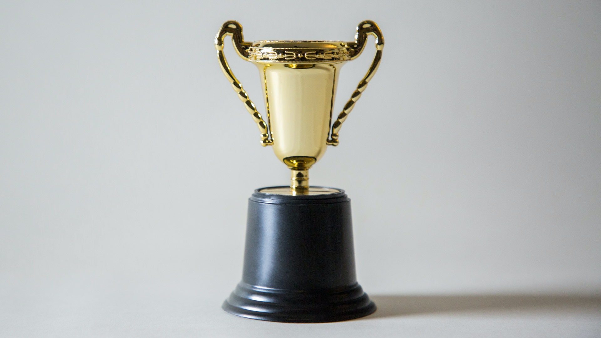 Trophy in Front of White Background