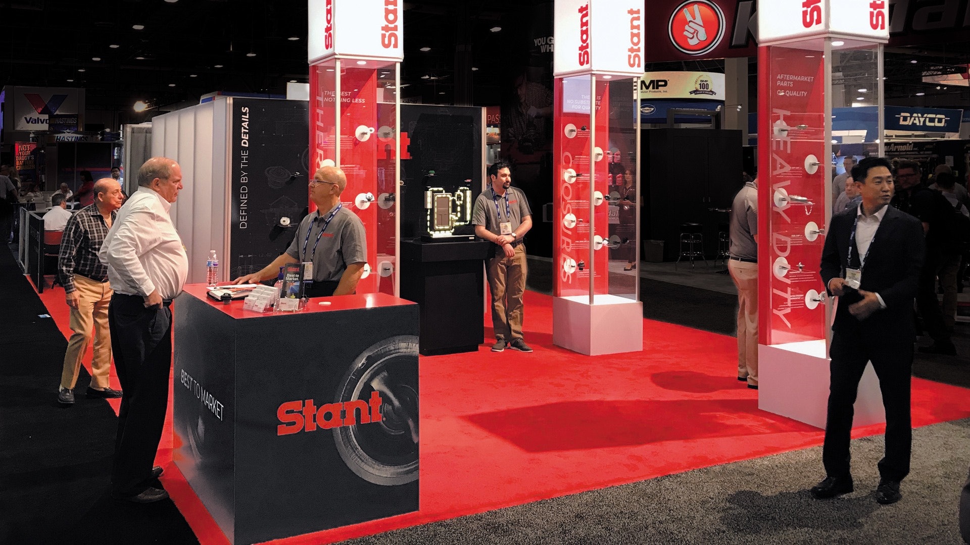 Automotive Trade Show Booth in Red