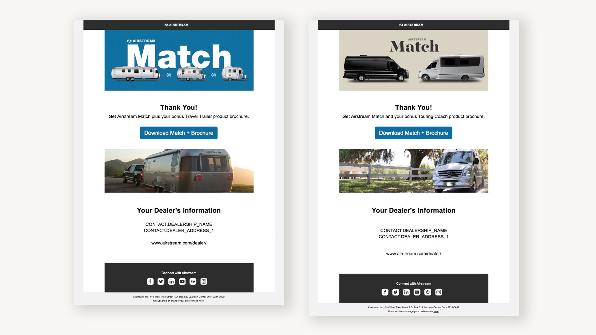 Airstream Lead Nurturing Email Examples