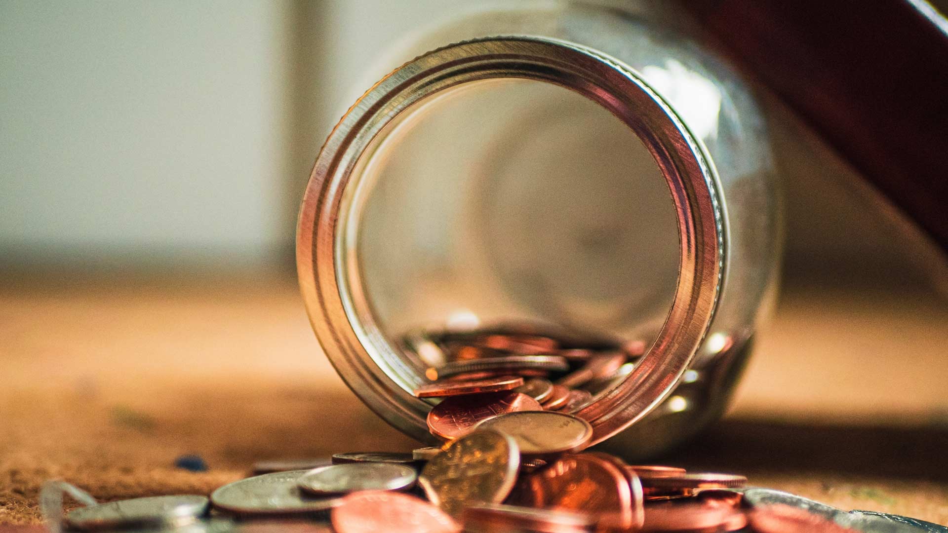 Coins in a Money Jar