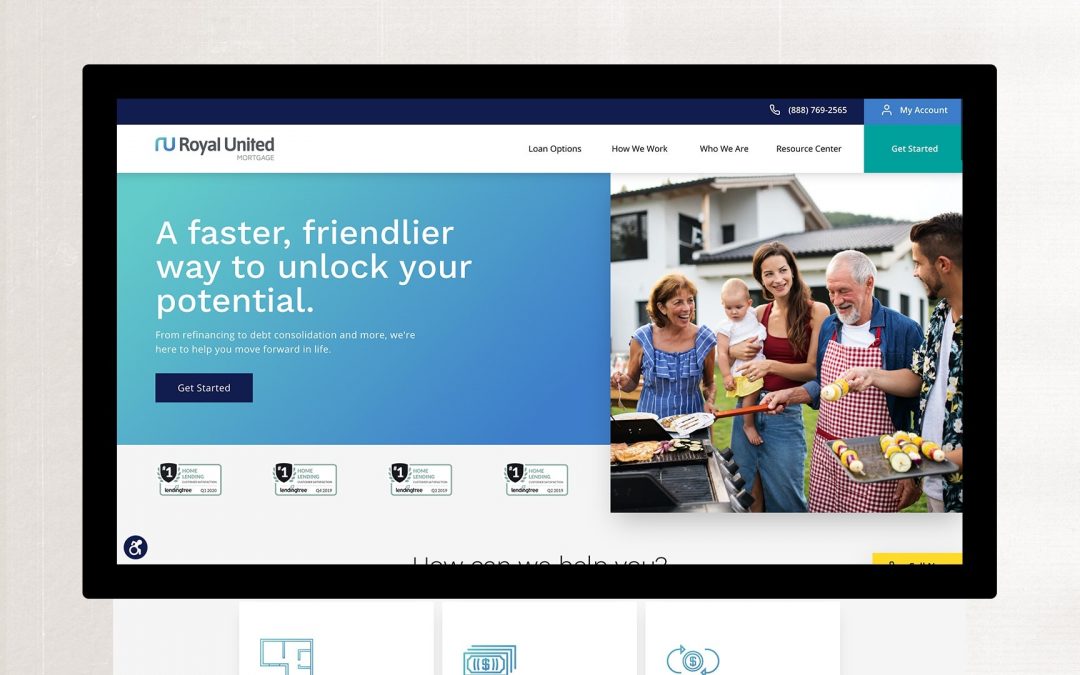 Royal United Mortgage Website on Desktop