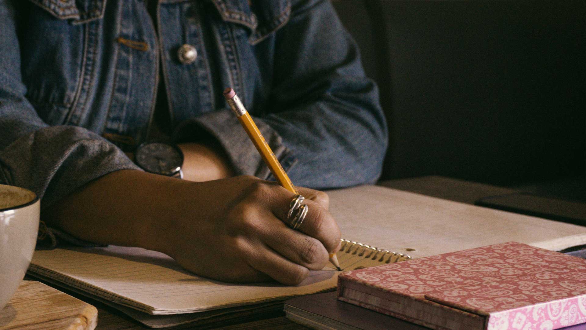Writing on a Piece of Paper