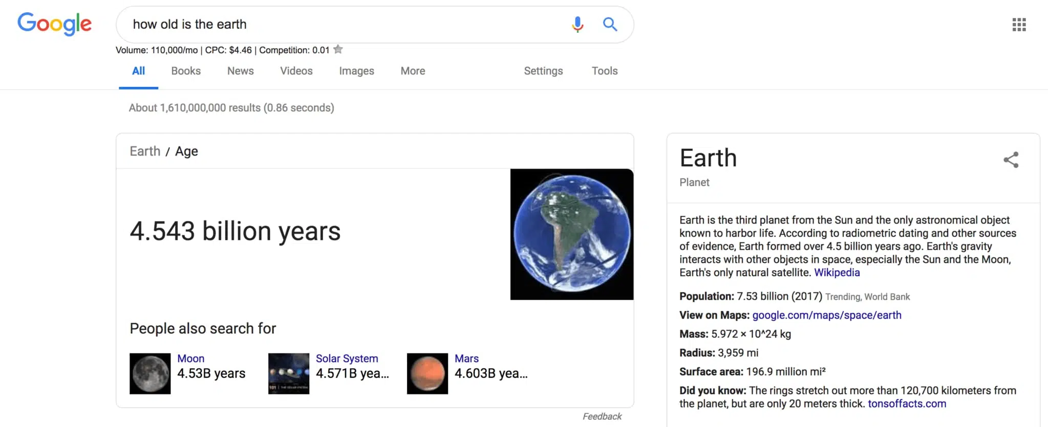 rich answer showing how old the earth is
