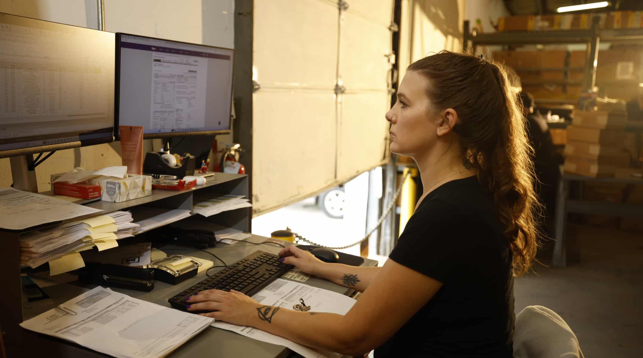 Model 1 Brand Photography, woman working with a computer